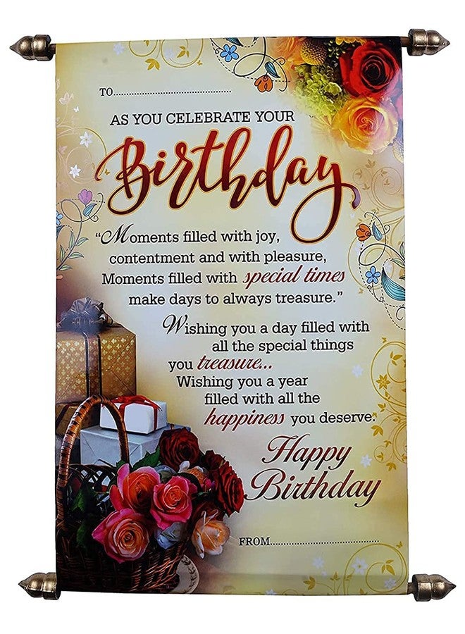 Natali Traders Happy Birthday Scroll Card for Best Friend Girls Sister Wife or Husband - Image 1